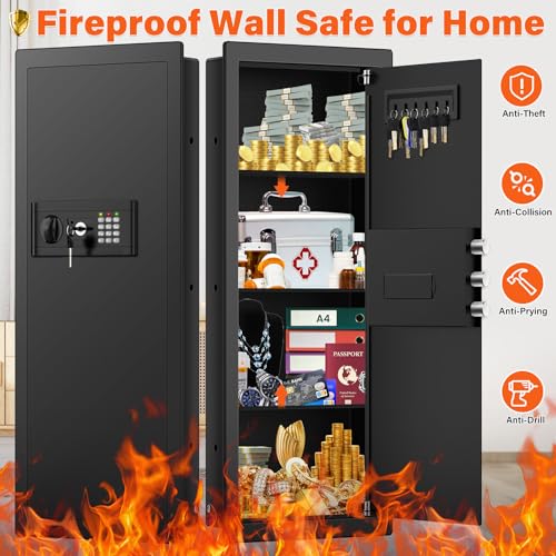Image of 39.4 inch Tall Fireproof Wall Safe Between Studs 16 inch Centers | Hidden Wall Safe