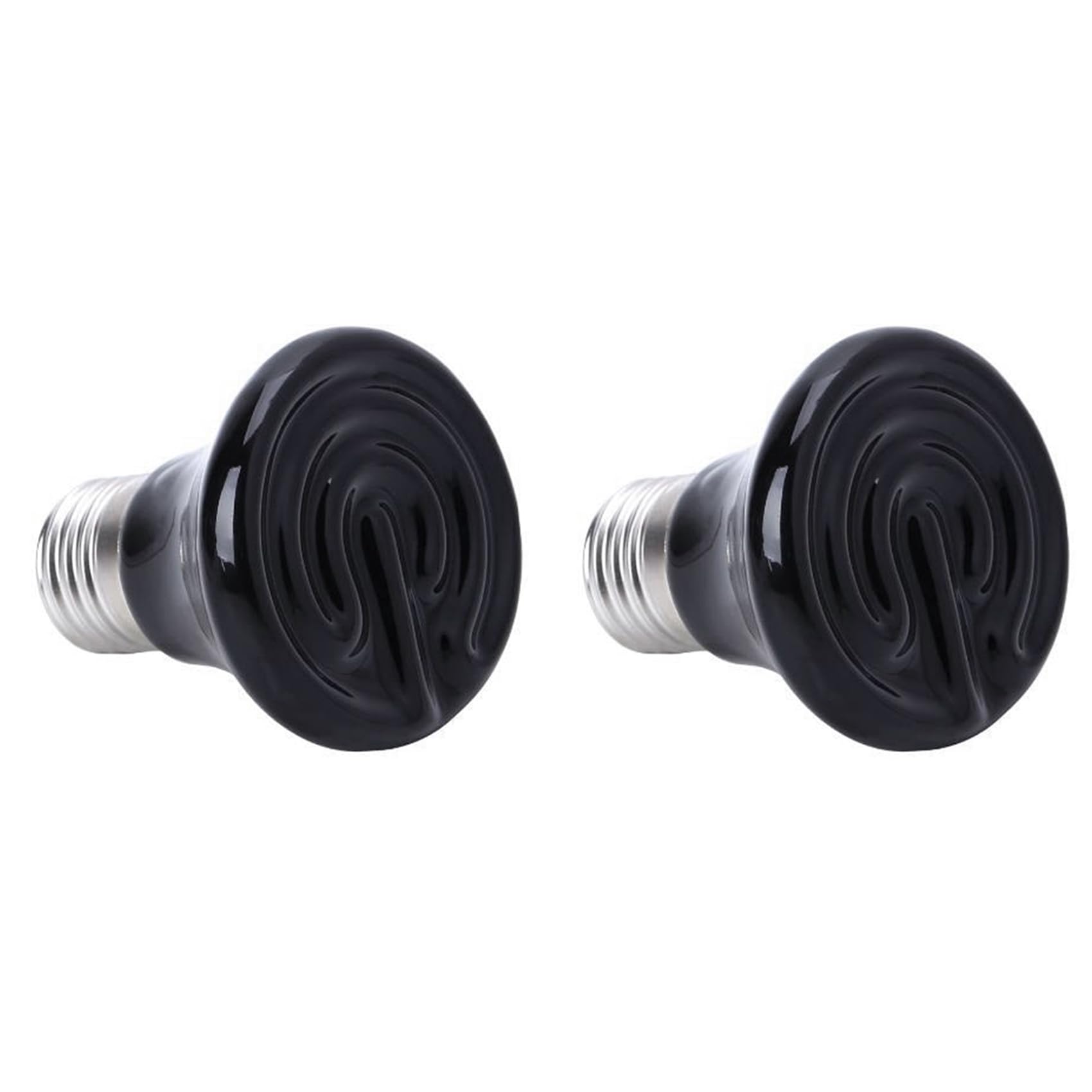 Hndhbfgrt 2X Hot 50W E27 Pet Heating Lamp Black Infrared Ceramic Emitter Heat Light Bulb Pet Brooder Reptile Lamp 220-230V