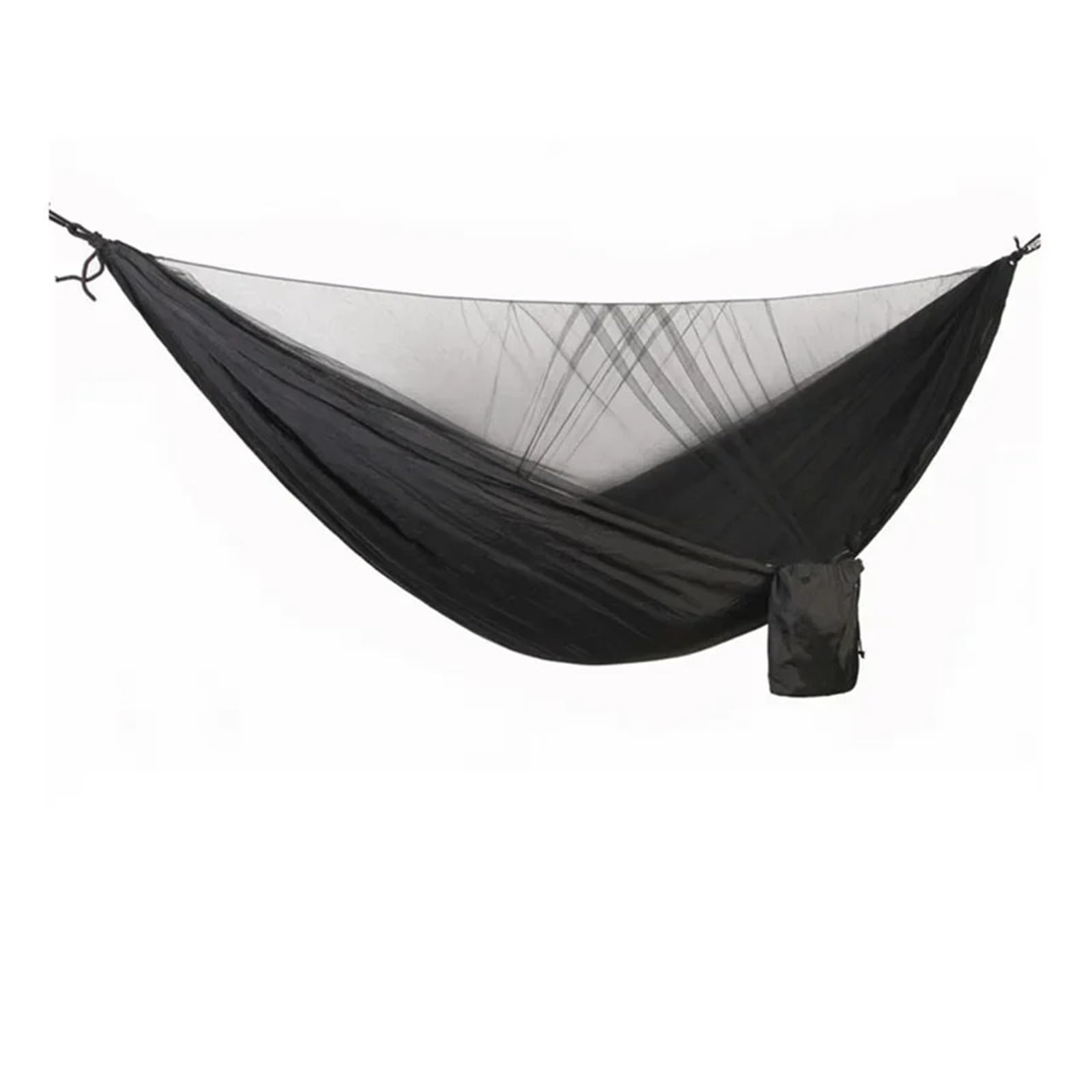 Hammocks, Camping Hammock with Mosquito Net Portable Parachute Strap Double Travel Hammock,Outdoor Backpacking Hammock Swing Chair,for Outside(Black)