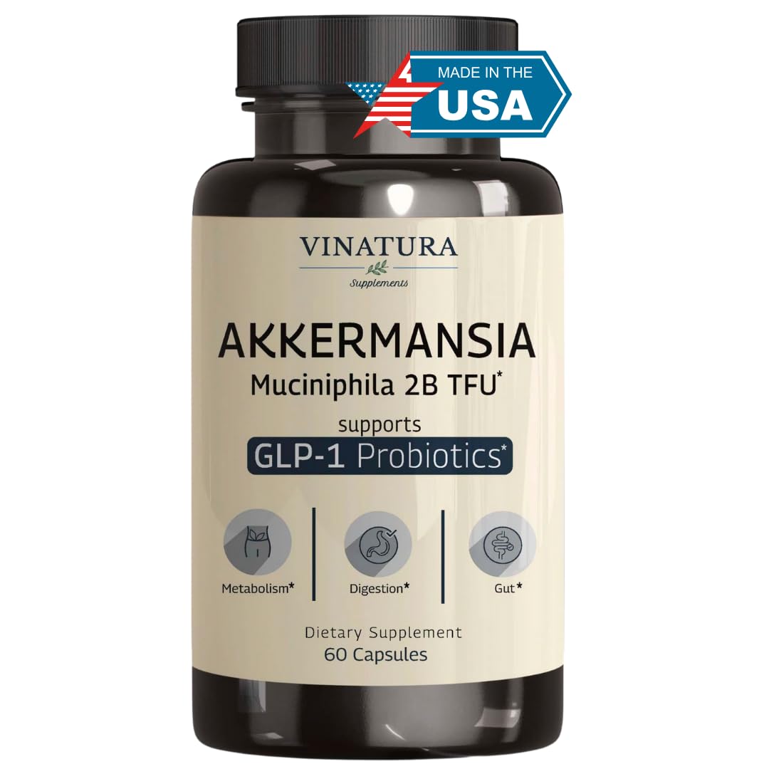 Akkermansia Probiotic - Akkermansia Munciniphila Supplement, GLP-1 Supplement - 60 Capsules