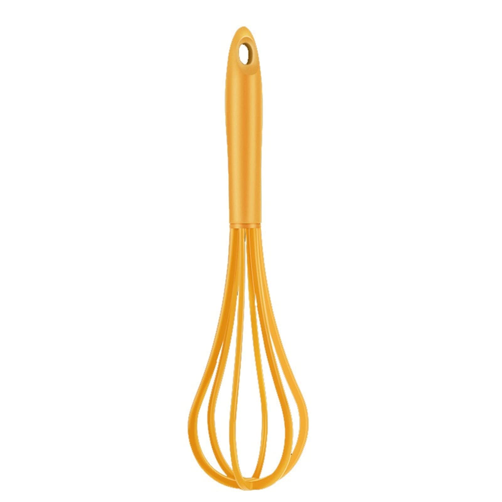 Batidor de huevos multifunción manual de plástico de grado alimenticio para el hogar, batidor de crema, harina, mantequilla, accesorios de cocina (amarillo)