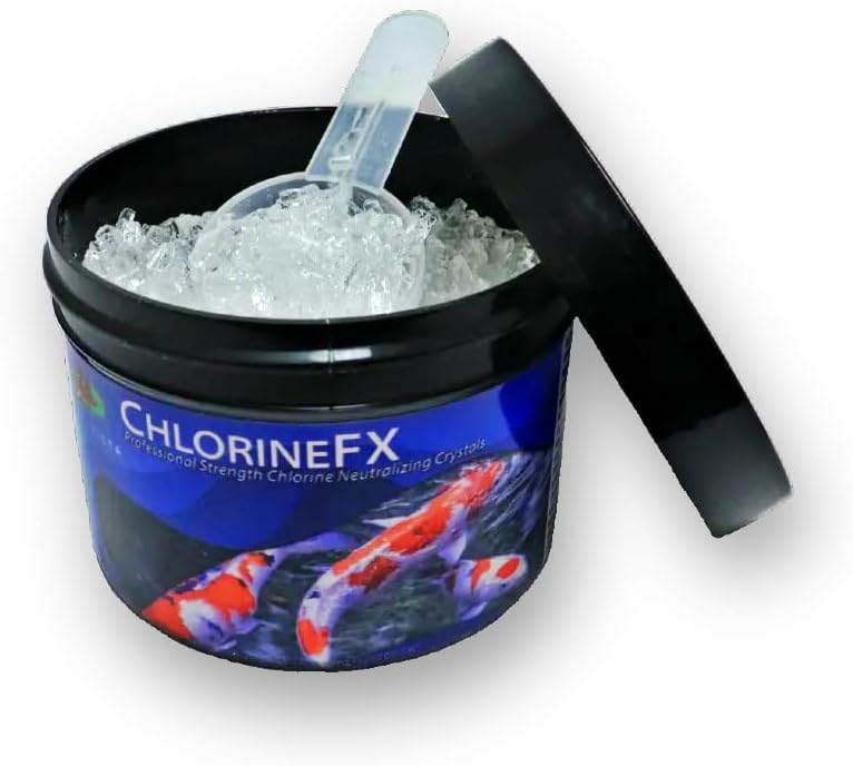 Green Vista ChlorineFX Professional Strength Chlorine Neutralizing Crystals, Safe for Fish and Plants in Ponds & Water Gardens, 100% Natural | 8 Oz.