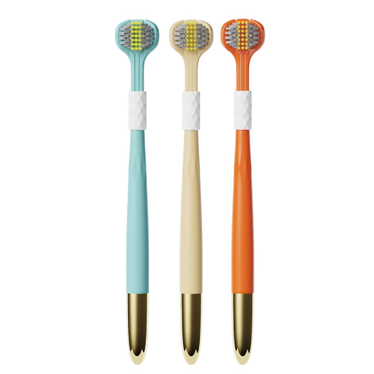BIGTHREE 3 Sided Toothbrush Soft bristles, U- Type Bristles Teeth Cleaning Brush Wrap, Soft Bristles Soft And Gentle Clean Each Tooth To Completely Cover The Toothbrush