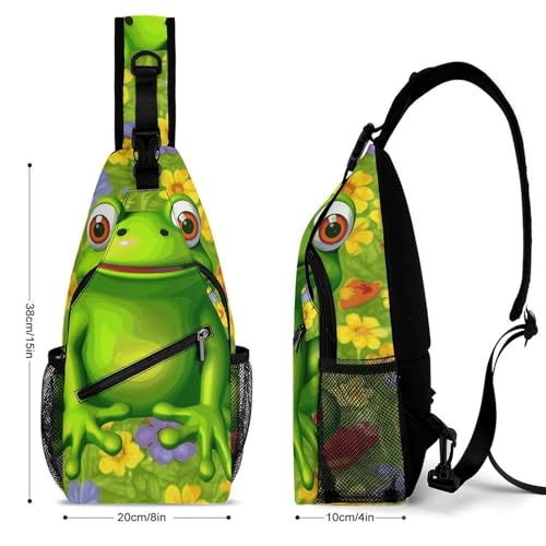 Orange Red Phoenix Sling Bag for Men Women - Adjustable Crossbody Chest Backpack, 15" Travel Hiking Fanny Pack2