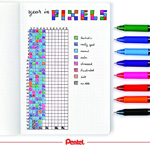 Caneta Pentel Energel X Retrátil 0.5Mm Verde Limão, Pentel, Sm/Bln105-K, Verde Limão