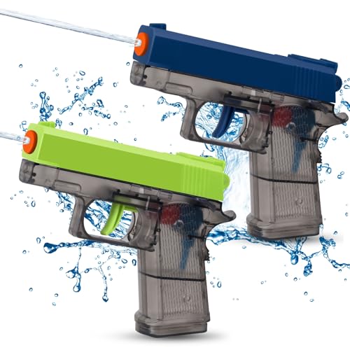 2 Pack Water Guns for Kids - Squirt Gun Water Blaster Soaker Water Pistol Toys for Toddlers Child Boys Girls