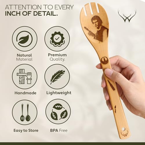 Image of Star Warz gifts Wooden Spoons for Cooking for Space Wars Fans - Wooden Utensil Set with Spatulas & Spoons, Heat-Resistant, Eco-Friendly Kitchen Utensils for Non-Stick Cookware