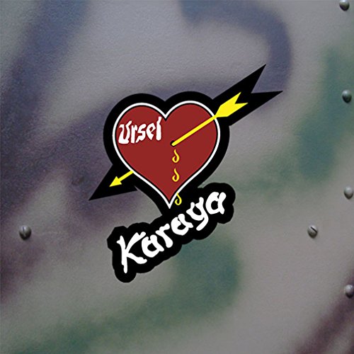 ALFASHIRT Erich Hartmann Crest KARAYA Bubi's Most Successful Fighter Pilot Emblem Bleeding Heart Air Force fits Me Bf 109 (6x7cm) - Sticker Wall Decoration