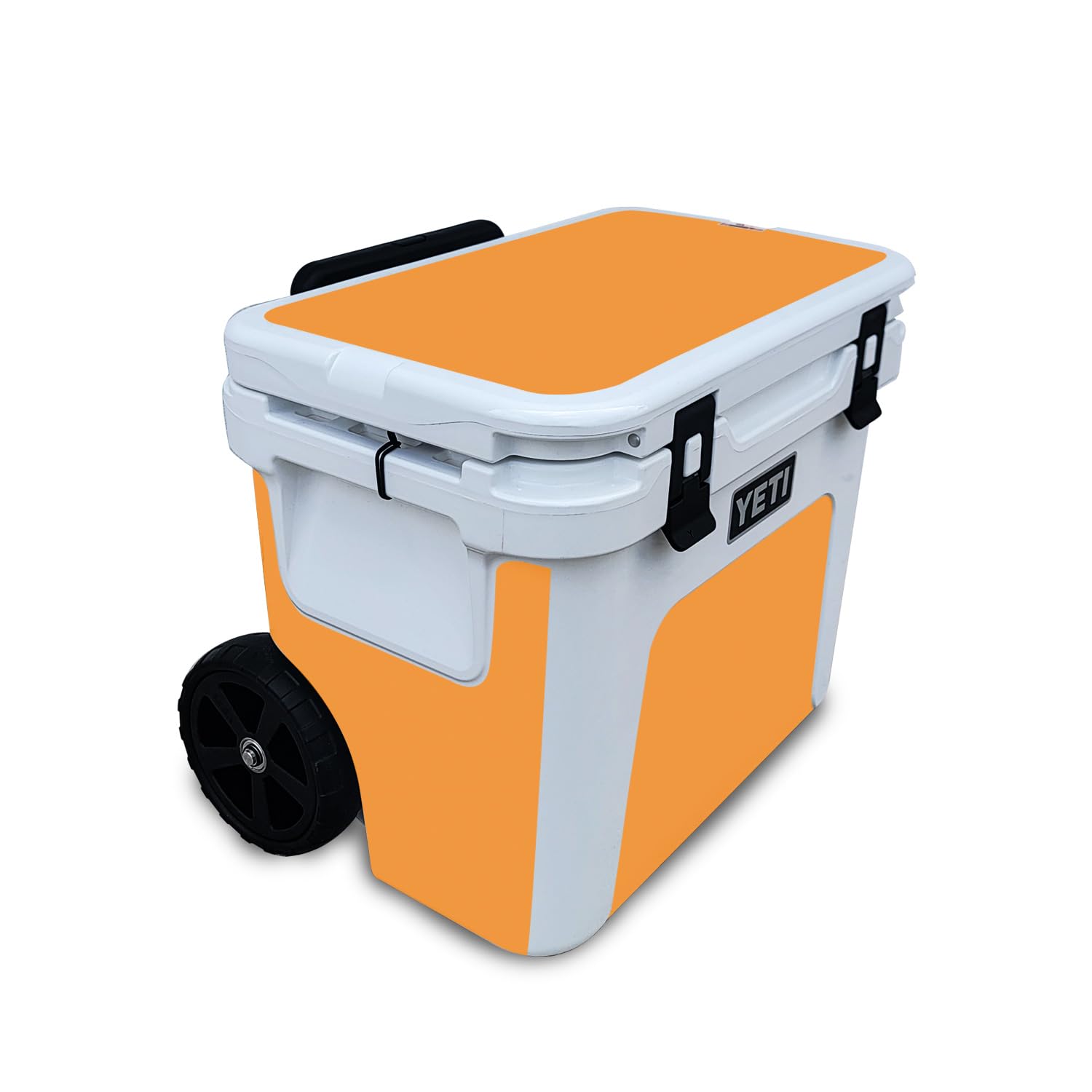 Skin Compatible with Yeti Roadie 32 Wheeled Cooler - Solid Orange - Premium 3M Vinyl Protective Wrap Decal Cover - Easy to Apply | Crafted in The USA by MightySkins