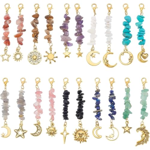 Pendentifs pierre naturelle avec attache pour réparer et décorer vos sacs
