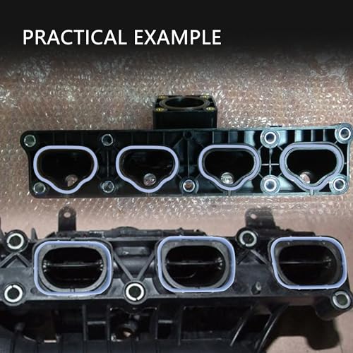 Image of 12PCS Intake Manifold Gasket for Manifold Connection,Upper & Low Intake Plenum Gasket OEM#5184331AC 5184562AC,Intake Manifold Gasket Set Compatible with Jeep Chrysler Dodge, Light Blue