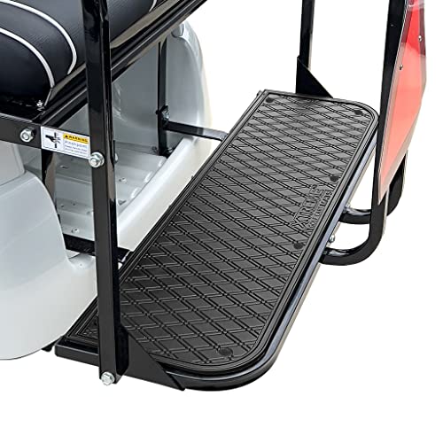 Xtreme Mats Golf Cart Mat for Rear-Facing Foot Rests, Rear Steps & Seat Kits - Rubber Liner Fits Genesis 150 / GTW Mach1 / MODZ Flip4 - All Black