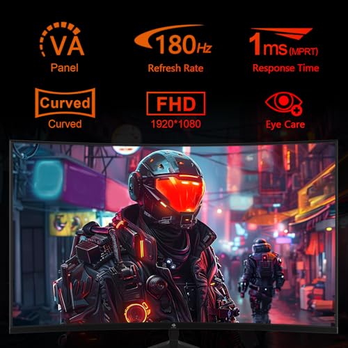 Z-Edge UG24 24-inch Curved Gaming Monitor 180Hz Refresh Rate, 1ms MPRT, FHD 1080 Gaming Monitor, R1650 Curved - Image 3