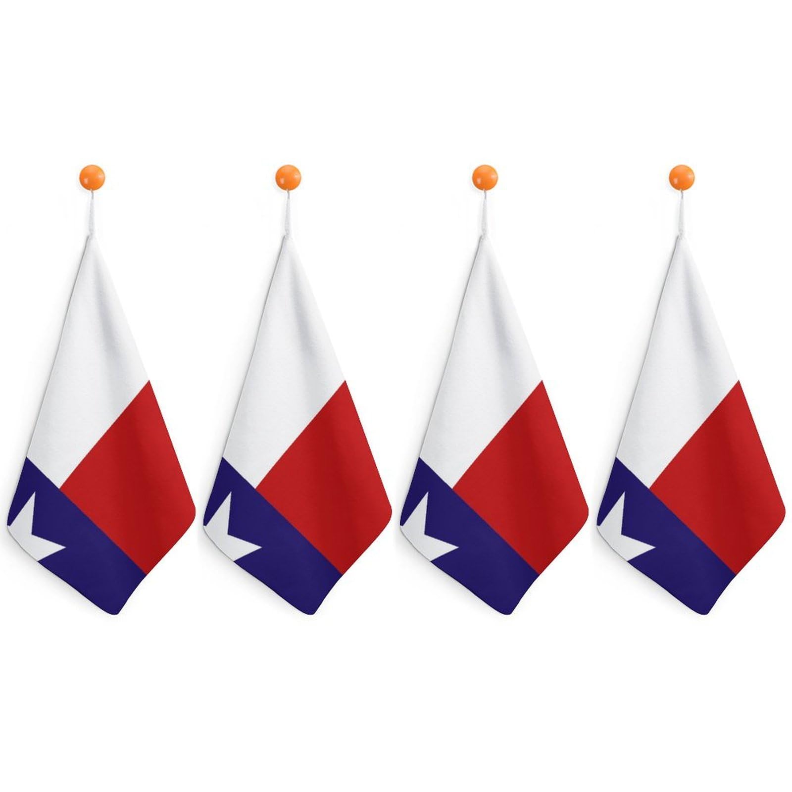 LWORZIIB 4 Piece Hanging Hand Towels, Texas Flag Small Dry Hand Towel for Kitchen Bathroom