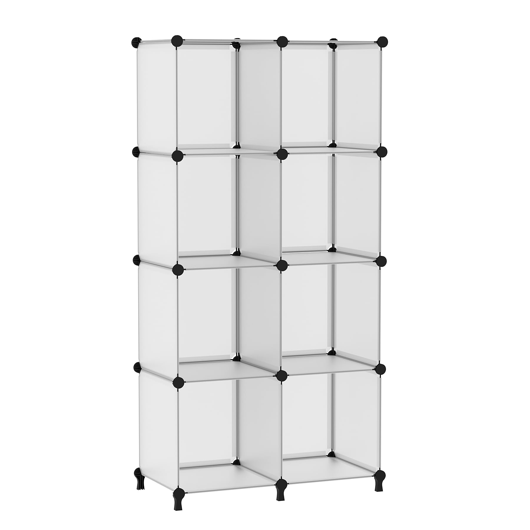 AWTATOS 8 Cube Storage Organizer, Closet Organizer Storage Shelf, Bookcase Bookshelf, DIY Stackable Storage Cubes Shelves for Closet, Bedroom, Home,