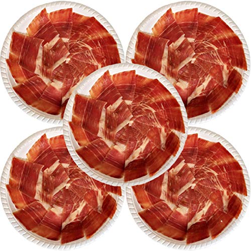 5 Platos de Jamón Serrano Gran Reserva Cortado en Tapas