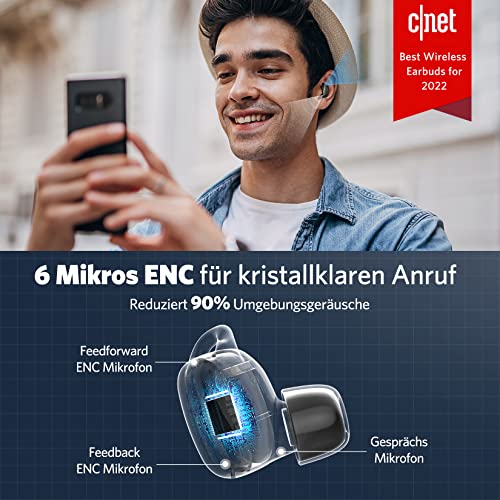 EarFun Bluetooth Kopfhörer in Ear, Free Pro 2 In Ear Kopfhörer Kabellos mit 6 Mics QuietSmart™ 2.0 Hybrid Active Noise… - Image 4