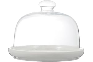 DOITOOL 5.5Inch Ceramic Cake Stand with Dome Cover