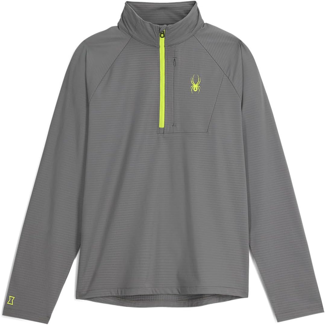 Spyder Men's Gridweb Half Zip Fleece Ski Base Layer Jacket