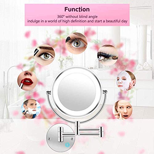 Miroir mural grossissant éclairé pour résoudre les problèmes de vue - 7