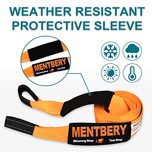 Mentbery Recovery Strap, Snatch Strap 31768 Lbs(Break Strength Lab Tested), Heavy Duty Tow Strap 3" X8' For Atv, Snowmobil. #TOP2