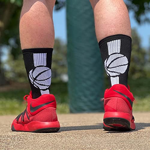 ChalkTalkSPORTS Elite Basketball Socks | Performance Mid Calf Socks with Ball | Youth & Adult | Men & Women | Multiple Colors4