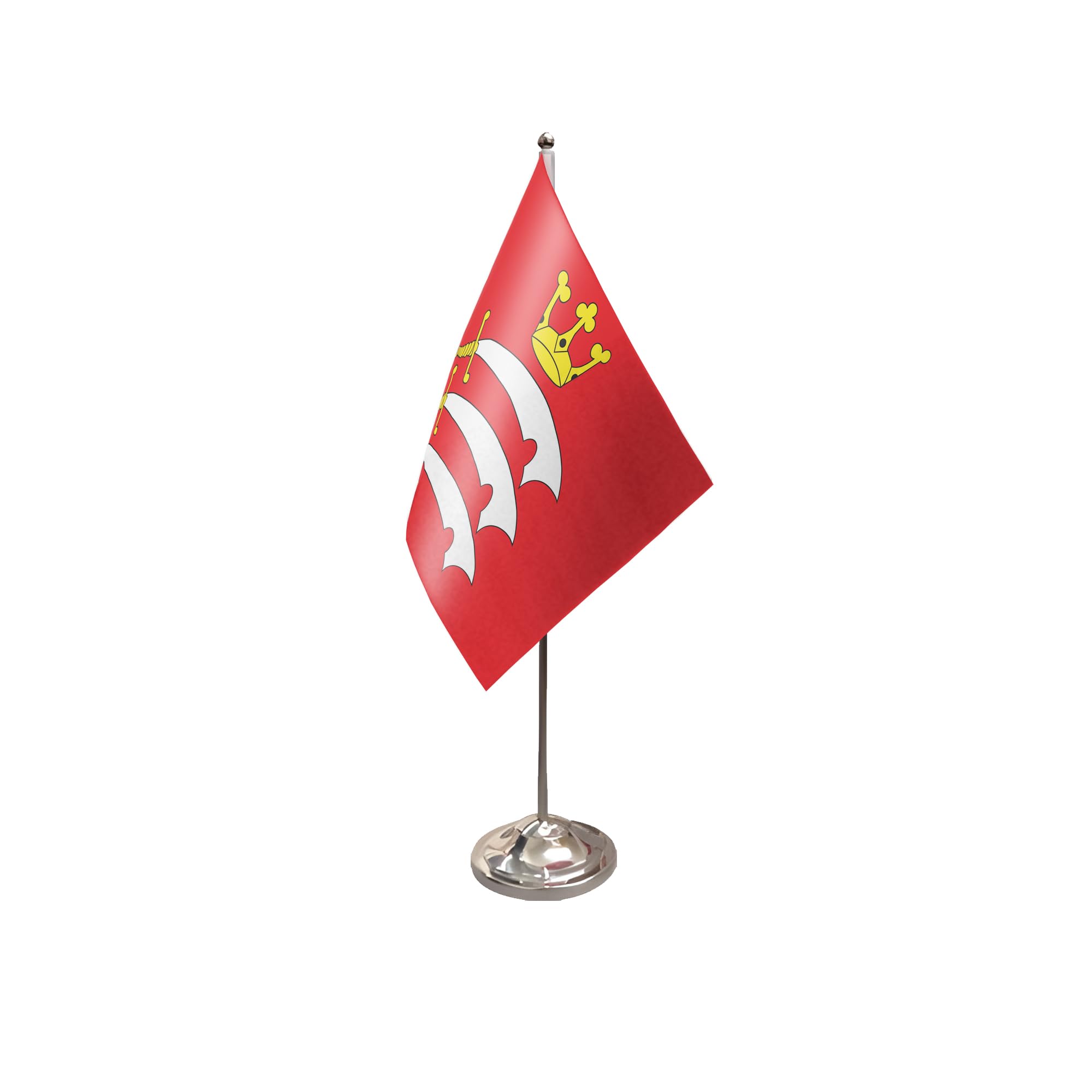 Flagtex Middlesex Satin Table Flag With Chrome Pole & Base — image 1
