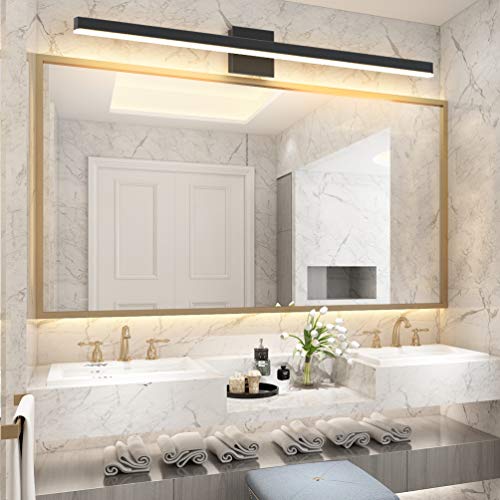 Aipsun 40 Inch Modern Black Vanity Light Led Black Bathroom Vanity Light Fixtures Black Wall Light For Bathroom (Warm White) #TOP3