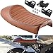 KATUR Coussin de selle de moto universel vintage pour Honda CB125S CB550 CL350 450 CB CL Retro Cafe Racer Marron