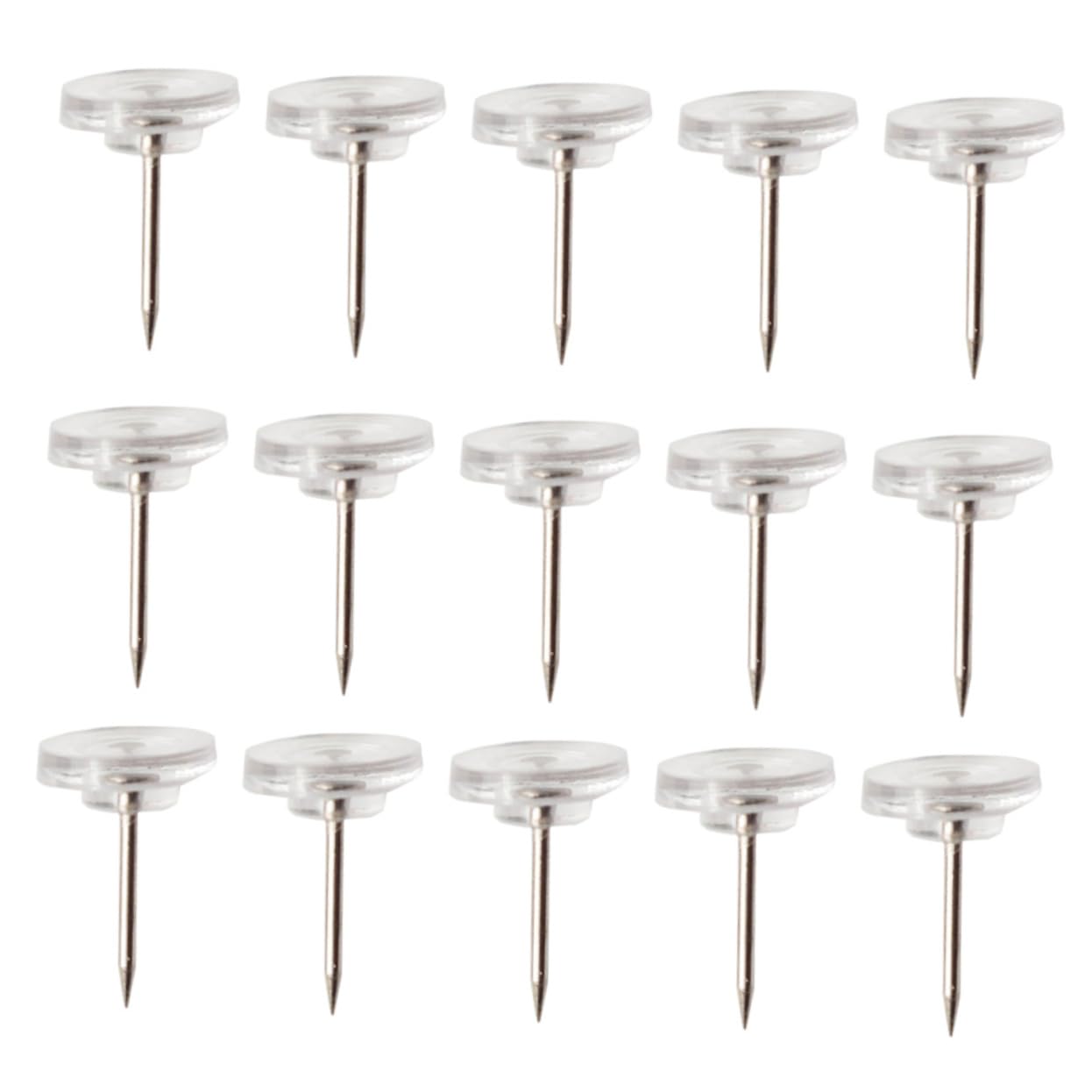 OSALADI 4 Ensembles Ongles en Forme D'id À Tête Plate Poussée De Base Pinces À Punaises Virement Clair Photo des Punaises du Pouce pour Tableau De Liège Le Fer 200 Pièces * 4