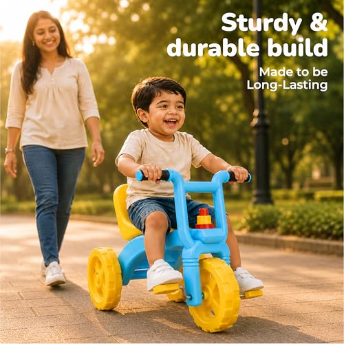 Image of Lifelong Premium Tricycle for Kids 2-5+ Yrs Durable Build, Anti-Skid ABS Wheels | Comfortable Seat, in-Built Horn | Fully Assembled Trike Gift for Baby, Girls, Boys Capacity Upto 50kg