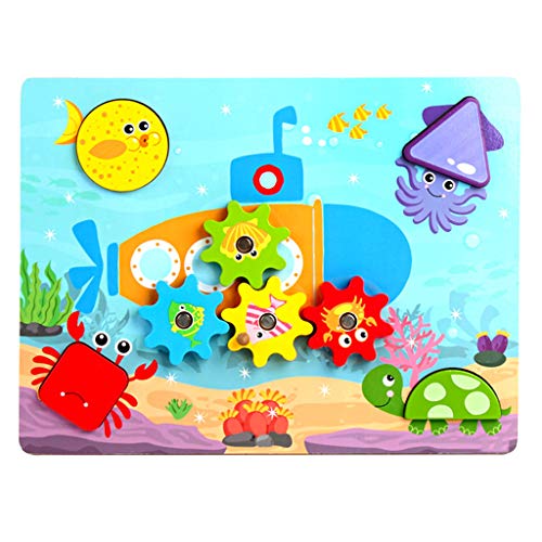Preisvergleich Produktbild jfhrfged Hölzernes Lernpuzzlespiel-Unterrichtsszene, die pädagogische Gang-Platte-Kinderspielwaren zusammenbringt (B)