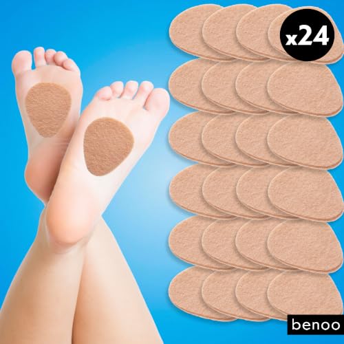 Image of benoo Felt Metatarsal Pads for Women (24 Pads) Ball of Foot Pain Cushions