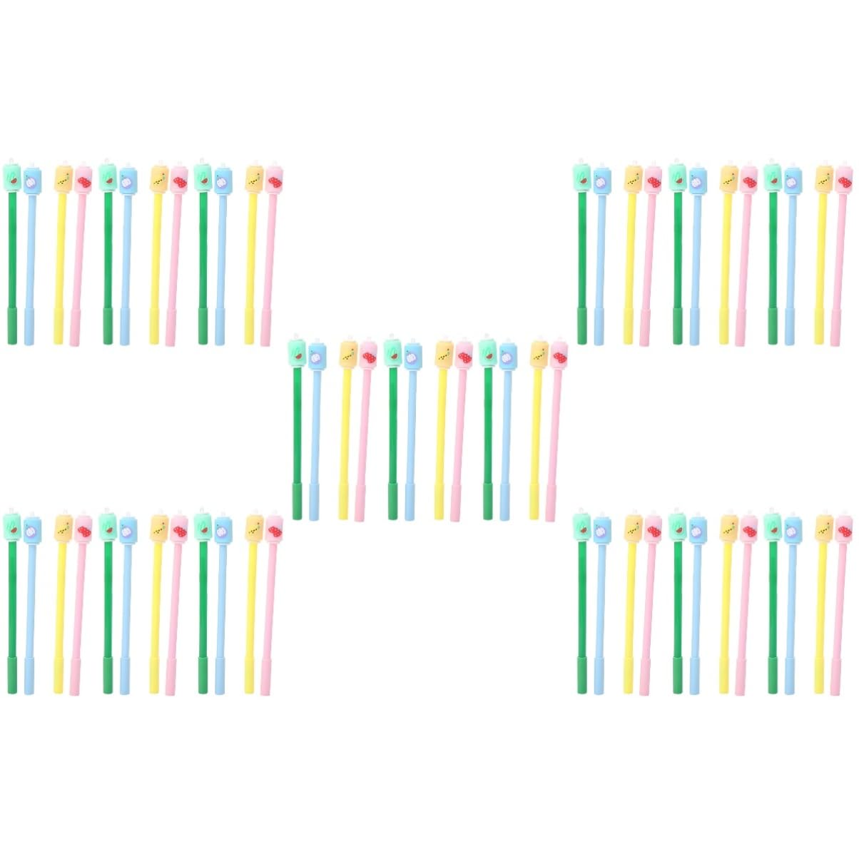 Tofficu 5 Juegos Pluma De Gel Bolígrafos De Dibujo Material De Oficina Boligrafos Gel Boligrafo Papelería De Dibujos Animados Bolígrafos De Escritura 12 Uds * 5
