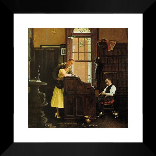 Amazon.com: The Marriage License 20x20 Framed Art Print by Norman