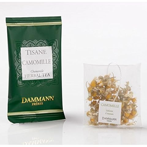 DAMMANN FRÉRES Chamomile Tisana 24 Envelopes Glass France Camomile Infusion Teabags Cover