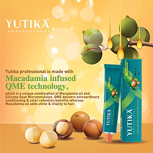 Image of YUTHIKA Professional Creme Hair Colour Light Ash Brown (Shade 5.17) 100g | Permanent Hair Colour & Dye | 100% Grey Coverage | Silky, Shiny & Long Lasting | For Women & Men | All Hair Types