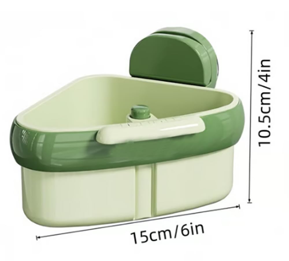 Griglia angolare per lavello a ventosa, cestino per lavello aggiornato, rimovibile per una facile pulizia, design 2025, perfetto per uso in cucina, confezione da 2