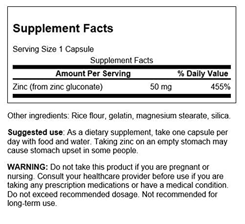 image for Swanson Zinc Gluconate - Mineral Supplement Promoting Prostate Health,