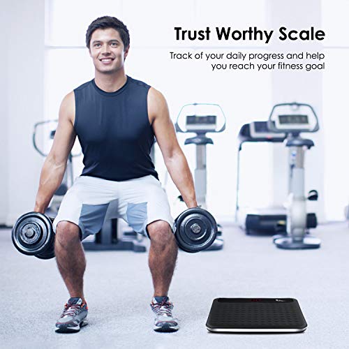 Himaly Digital Bathroom Scale for Weight Measurement, High Precision, Large Non Slip Platform, LCD Display - 400lbs/180kg Capacity.