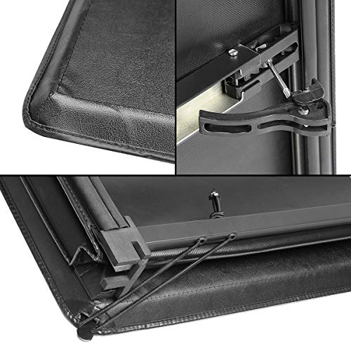 Image of DNA MOTORING Truck Bed Soft Tri-Fold Adjustable Tonneau Cover Compatible with 15-23 Ford F150 8Ft Fleetside / Styleside Bed, TTC-TRISOFT-013