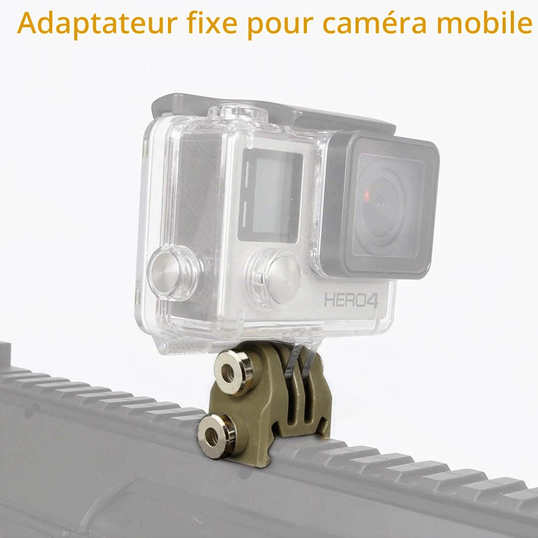 Adaptateur de Support pour Supports Picatinny Rails Support de Base de Casque NVG Caméra GoPro