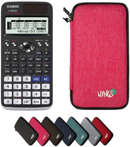 Calcuso Savings Package: Casio Graph 25 E II + Wyngs Protective Case Pink + Extended Warranty from Calcuso