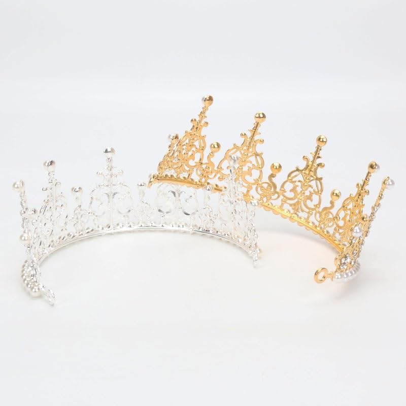Buon Compleanno Crystal Diamonds Pearl Crown Cake Toppers Wedding Christment Battesimo Battesimo Birthday Cake Decorating Strumenti Decorazione Torta Forniture Torte impreziosite
