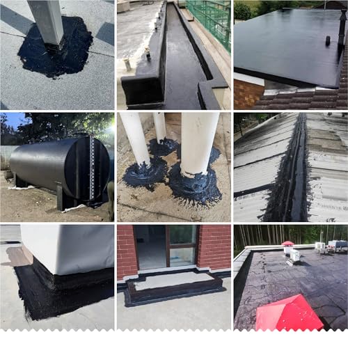 Image of AIPL Zorroseal Leakproof Rubber Coating 500 gm - Ready to Use Rubber Liquid for Long Lasting Waterproofing of Sheet Joints, Roof & Wall Cracks, Gutters, Solar Panels, DIY Leak Repair - Black