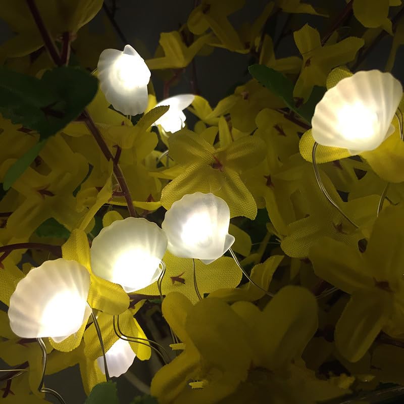 zhonghua Sea Fairy String Light, 3M 30LED Beach String Lights Ocean Decor String Lights Silver Wire Battery (Shell)