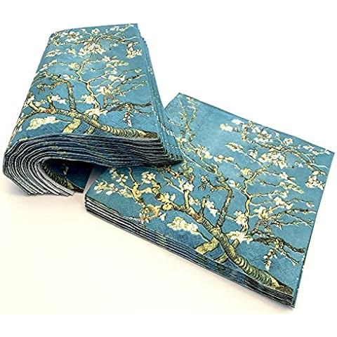 20-ct 13x13 Almond Decorative Napkins for Decoupage Floral Napkins for Mother's Father's Day Pretty Flower Napkins Fall Thanksgiving Paper Floral Lunch Dinner Cocktail Napkins Beautiful Paper Napkins Cover