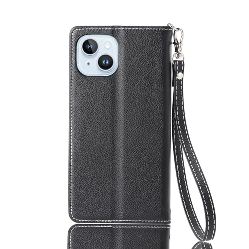 iPhone13 レザーケース 手帳型 猫 エンボス工芸 顆粒感の表層レザー プレミアム 男女通用 大人 高校生 プレゼント ストラップ付き iPhone13 ケース 手帳型 マグネット付き 財布型ケース iPhone13 手帳型スマホカバー キャラクター おしゃれ カード収納付き 耐久性 耐衝撃 きれい 黒