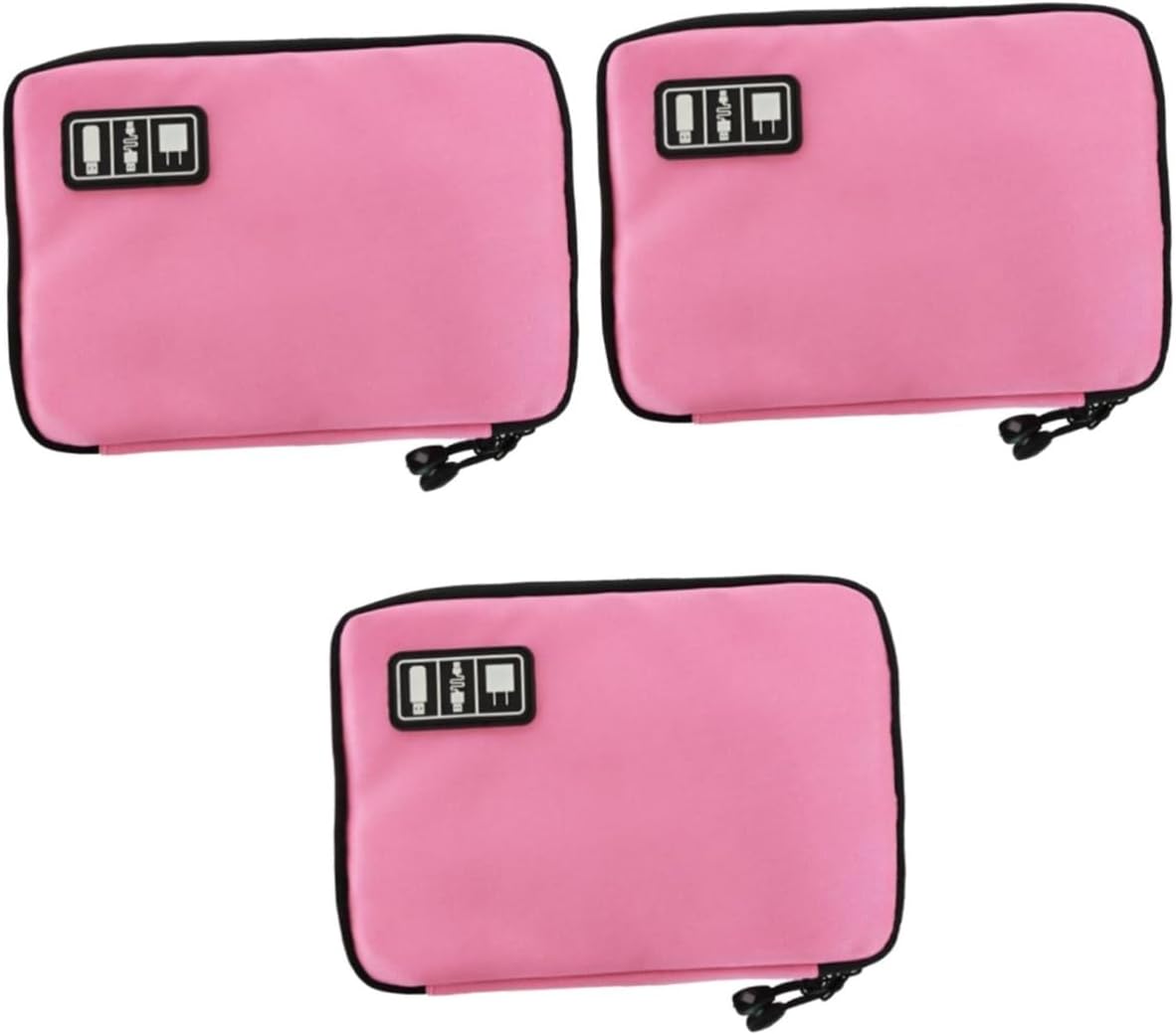 DOITOOL 3pcs Travel Digital Pouch Electronics Organizer Case for Usb Cables Chargers and Accessories Portable Storage Bag for Gadgets