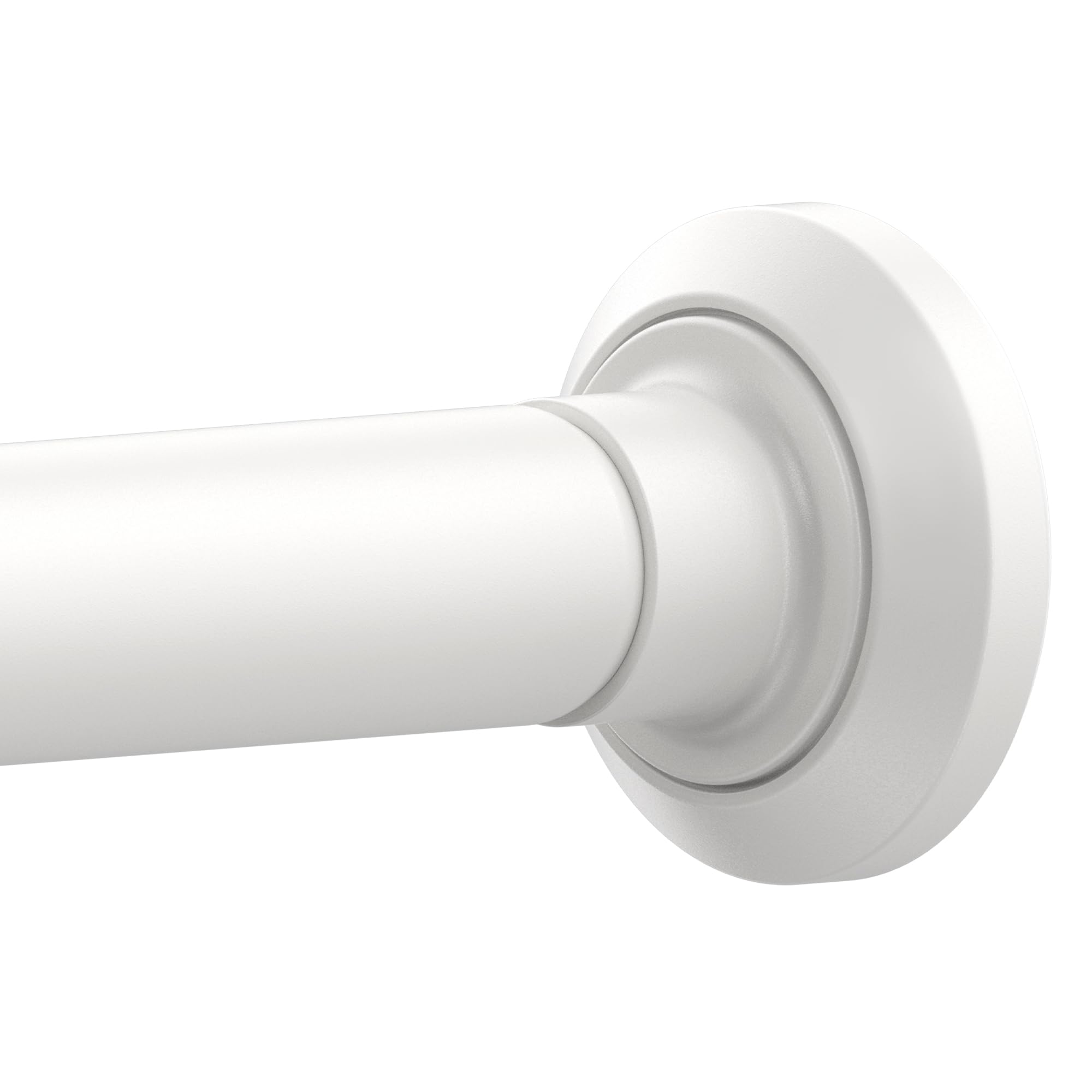 ENJOYBASICS Shower Curtain Pole 84 to 183 cm, 1 Inch Extendable Tension Rods for Curtains No Drill, Shower Rail for Bathroom, Closet, Window, Room Divider, Never Rust, Non Slip,White
